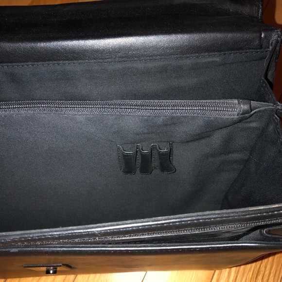 Leather briefcase black. - Picture 7 of 9